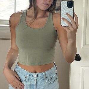 Racerback Cropped Tank Top